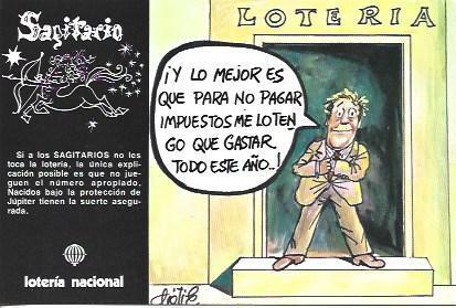 POSTAL A3598: Sagitario. Serie Zodiaco y Loteria