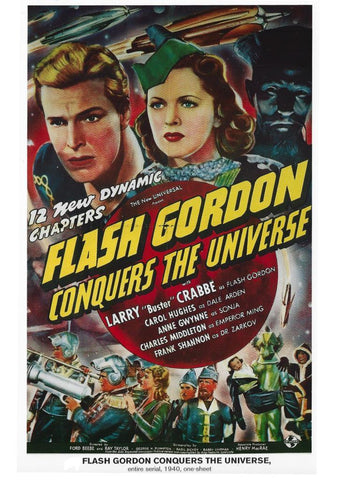 Poster DIN 4 numero 0996: Flash Gordon Conquers the universe, entire serial 1940: Larry Buster Crabbe