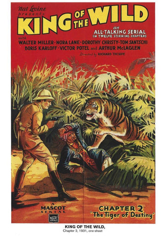 Poster DIN 4 numero 0997: King of the Wild, chapter 2, 1931: The Tiger of Destiny: Walter Miller-Nora Lane 