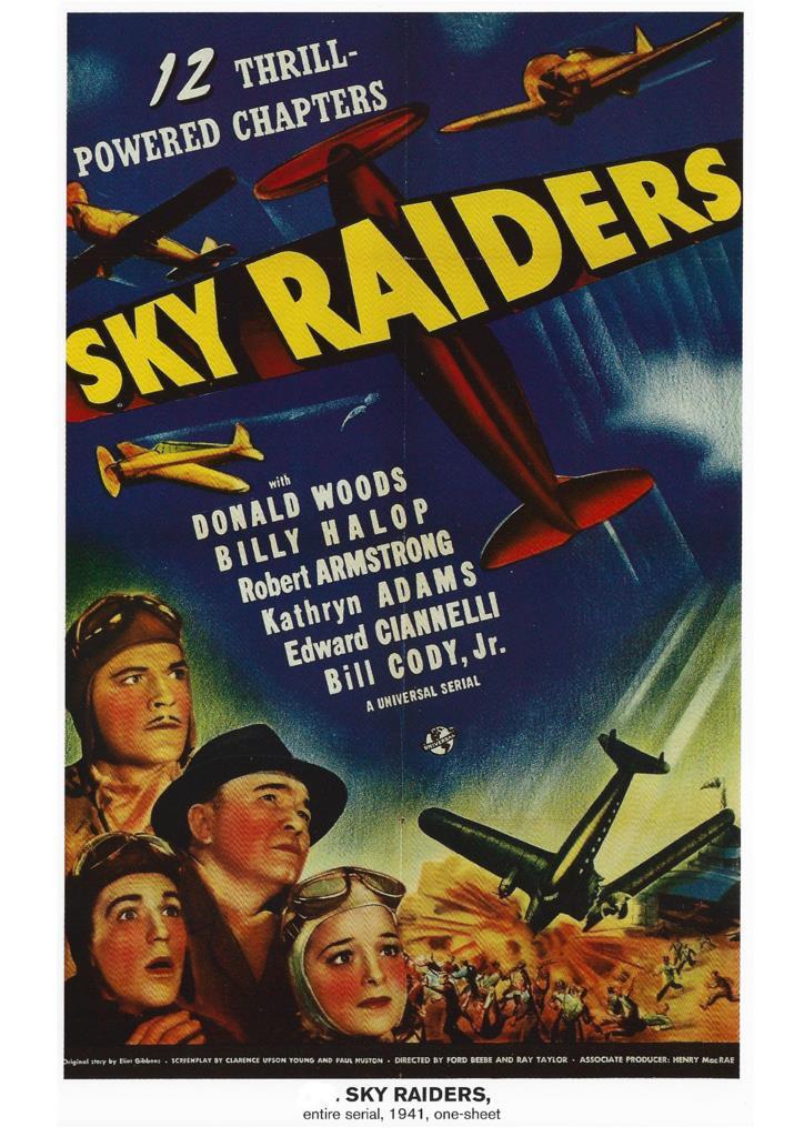 Poster DIN 4 numero 0999: Sky Raiders, entire serial 1941: Donald Woods, Billy Halop