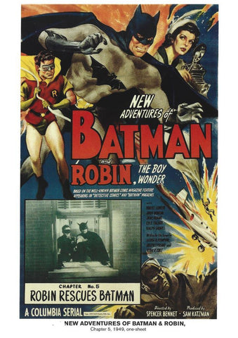 Poster DIN 4 numero 1000: New Adventures of Batman & Robin, chapter 5, 1949: Robin rescues Batman