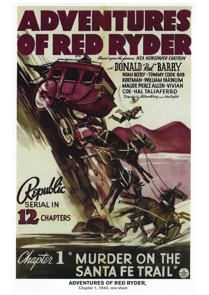 Poster DIN 4 numero 1001: Adventures of Red Ryder: chapter 1, 1940: Murder of the Santa Fe Trail: Donald Red Barry