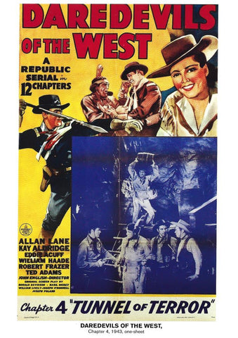 Poster DIN 4 numero 1002: Daredevils of the West, chapter 4, 1943: Tunel of Terror: Allan Lane