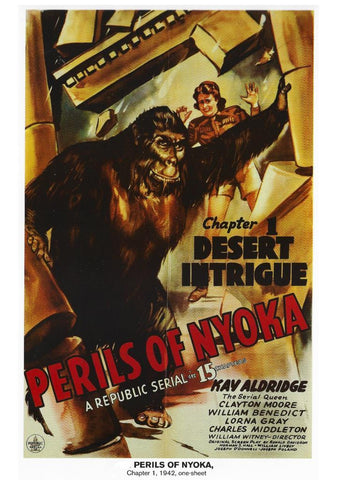 Poster DIN 4 numero 1004: Perils of Nyoka, chapter 1, 1942: Desert Intrigue: Kay Aldridge