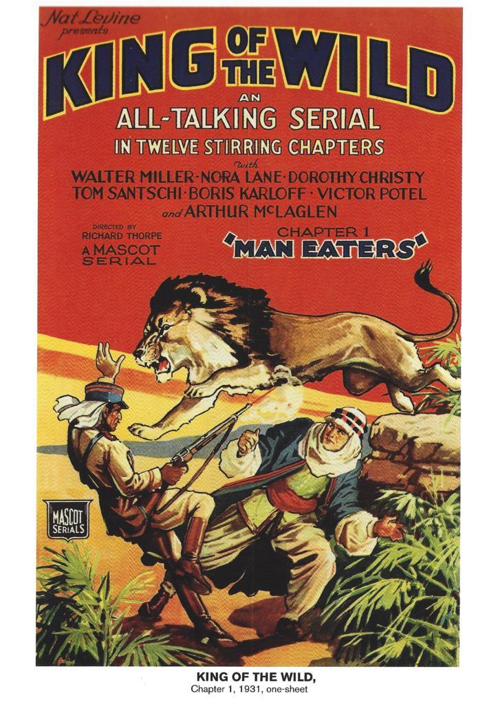 Poster DIN 4 numero 1012: King of the Wild, chapter 1, 1931: Man Eaters: Walter Miller , Boris Karloff