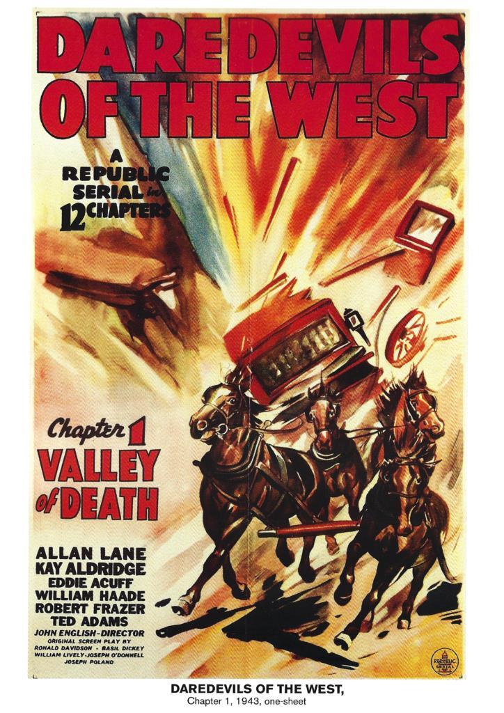 Poster DIN 4 numero 1013: Daredevils of the West, chapter 1, 1943: Valley of Death : Allan Lane, Kay Aldridge