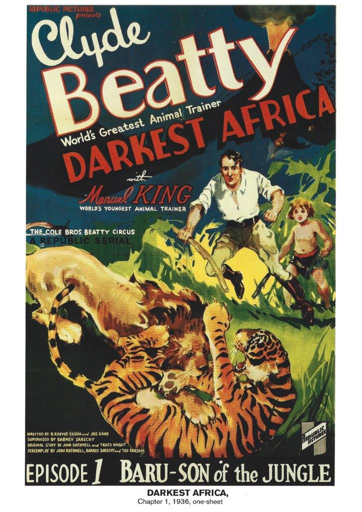 Poster DIN 4 numero 1019: Darkest Africa, chapter 1, 1936: Baru-son of the jungle: Clyde Beatty