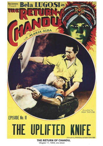 Poster DIN 4 numero 1017: The Return of Chandu, chapter 11, 1934: The Uplifted Knife: Bela Lugosi