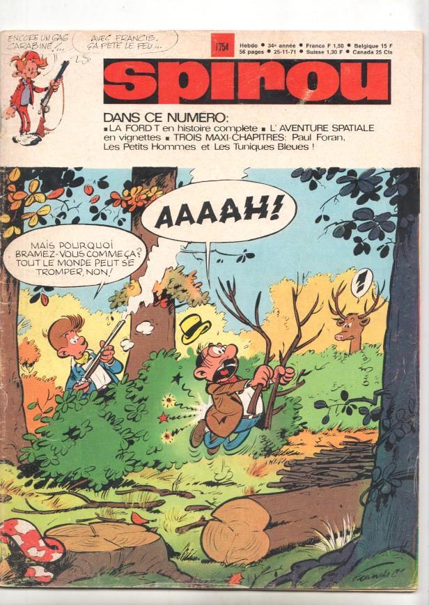Revista Spirou num 1754: 25/11/71 - LA FORD T en histoire complete