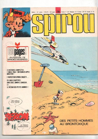 Revista Spirou num 1785: 29/6/72 (FALTA EL POSTER) - Des petits hommes au brontoxique
