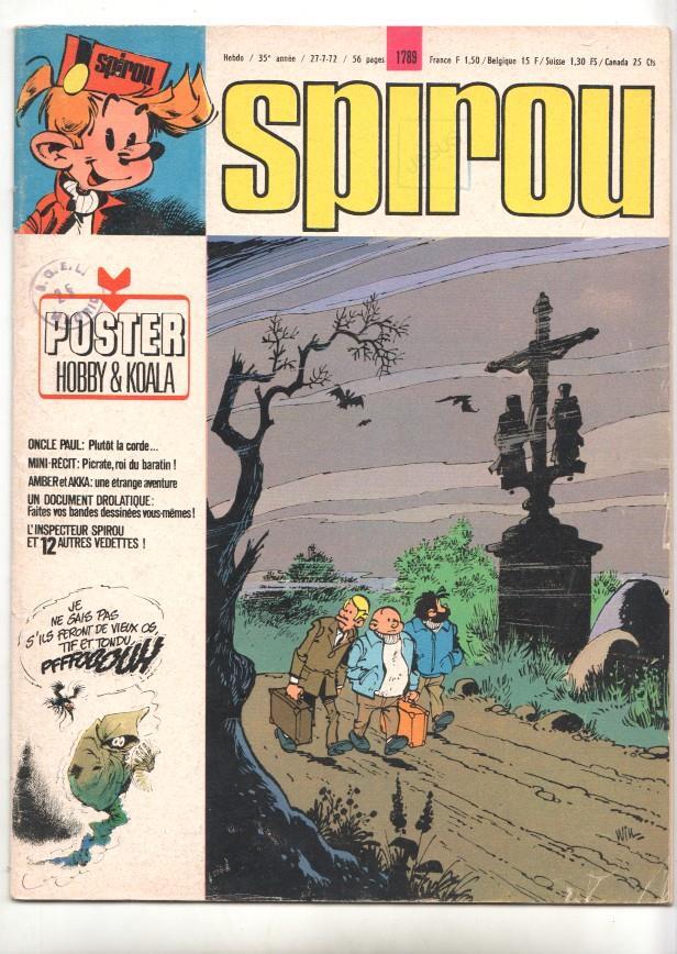 Revista Spirou num 1789: 27/7/72 (FALTA EL POSTER) - Tif&Tondu les ressuscités