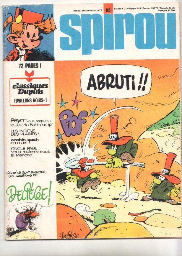 Revista Spirou num 1851: 4/10/73 - Classiques Dupuis Pavillons Noirs 1