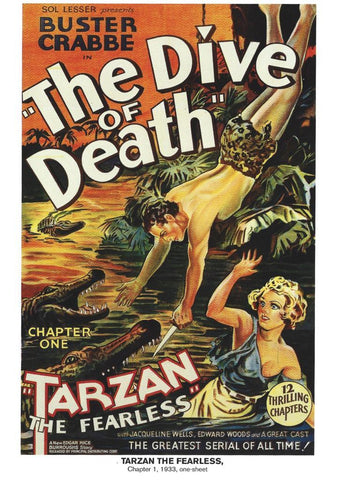 Poster DIN 4 numero 1023: Tarzan the Fearless, chapter 1, 1933: The Dive of Death: Buster Crabbe