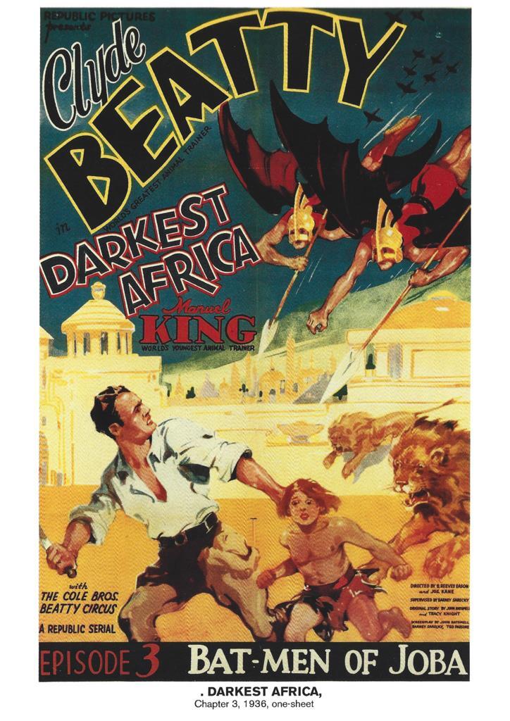 Poster DIN 4 numero 1036: Darkest Africa, chapter 3, 1936: Bat-Men of Joba: Clyde Beatty