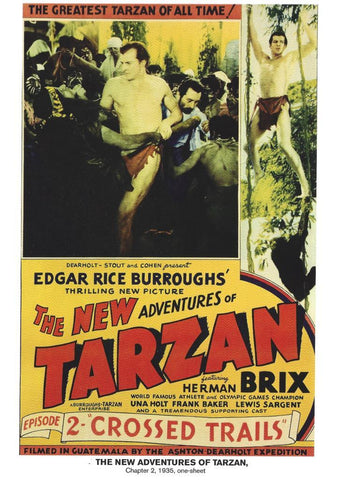 Poster DIN 4 numero 1040: The New Adventures of Tarzan, chapter 2, 1935: Crossed Trails: Herman Brix