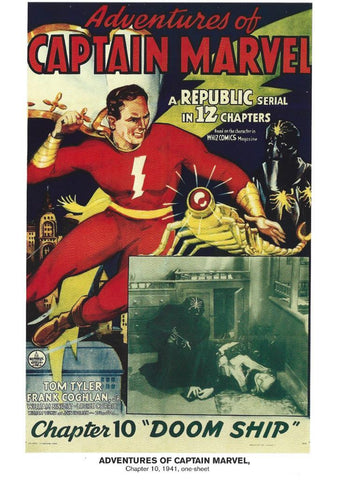 Poster DIN 4 numero 1046: Adventures of Captain Marvel, chapter 10, 1941: Doom Ship: Tom Tyler