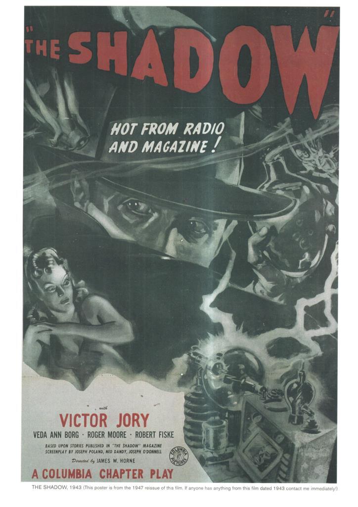 Poster DIN 4 numero 1053: The Shadow, 1943: Victor Jory