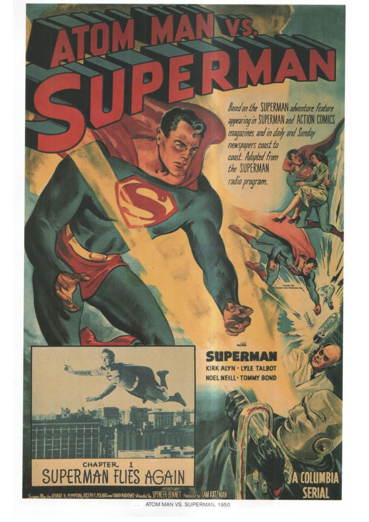 Poster DIN 4 numero 1056: Aton Man vs Superman, 1950: Superman flies Again: Kirk Alyn