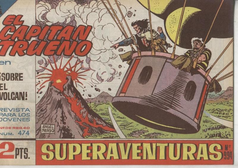 El Capitan Trueno original numero 474: Sobre el volcan (numerado 1 en trasera)