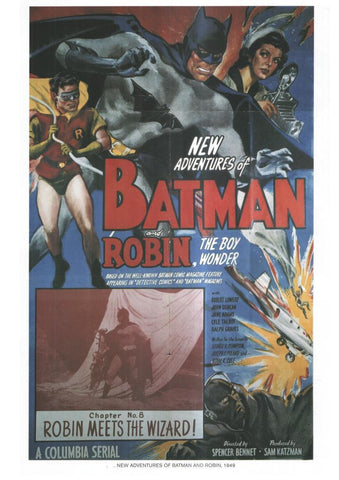 Poster DIN 4 numero 1059: New Adventures of Batman and Robin, 1949: Robin Meets the Wizard