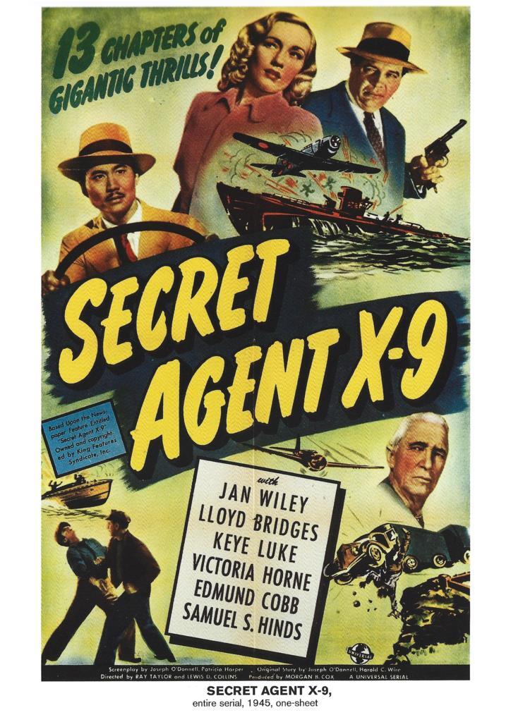 Poster DIN 4 numero 1062: Secret Agent X-9, entire serial, 1945: Jan Wiley, Lloyd Bridges