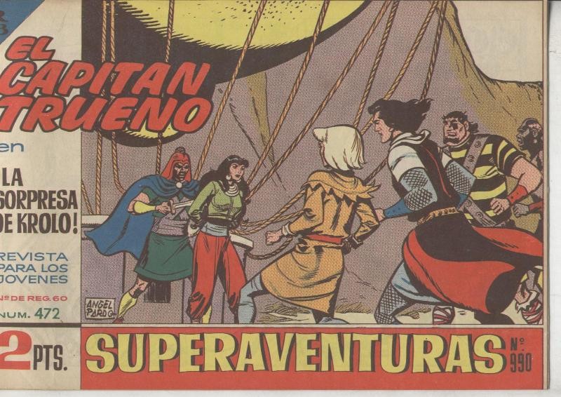 El Capitan Trueno original numero 472: La sorpresa de Krolo (numerado 1 en trasera)