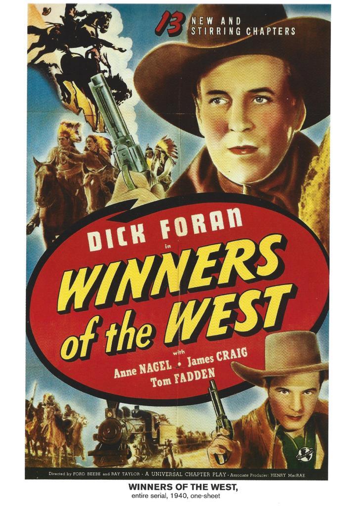 Poster DIN 4 numero 1072: Winners of the West, entire serial, 1940: Dick Foran