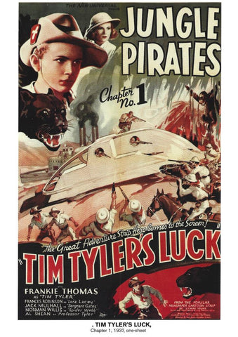 Poster DIN 4 numero 1073: Tim Tyler's Luck, chapter 1, 1937: Jungle Pirates: Frankie Thomas