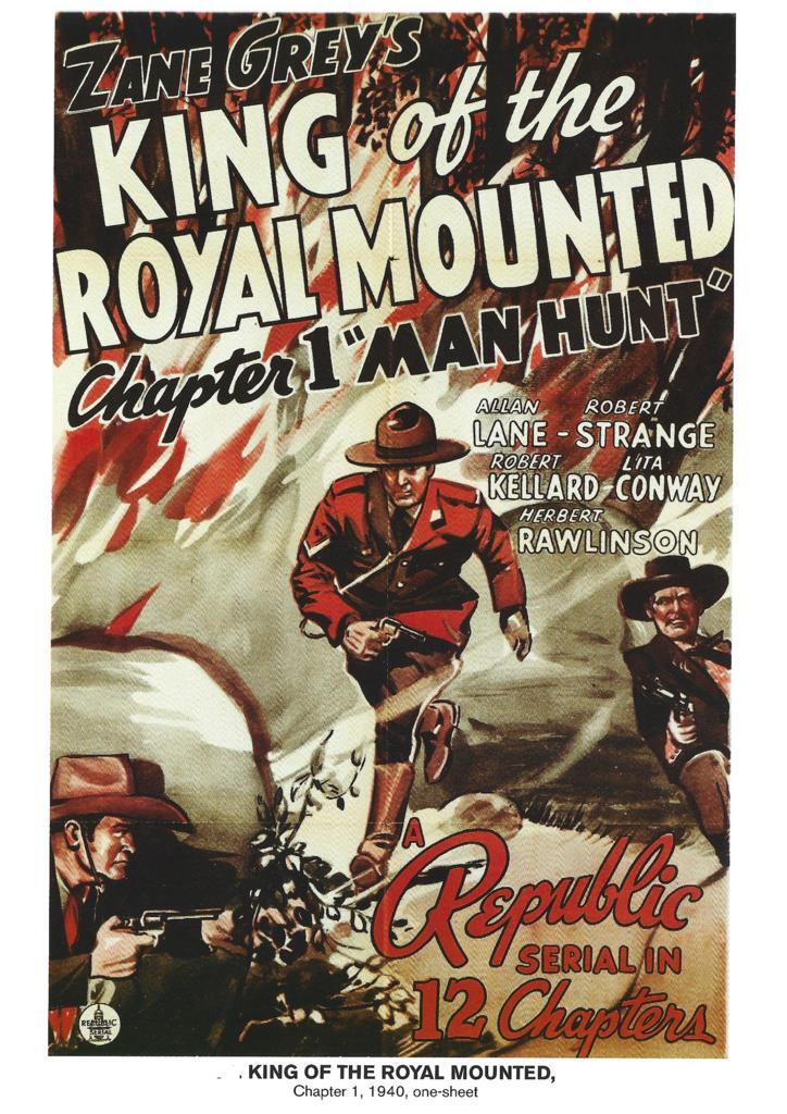 Poster DIN 4 numero 1075: King of The Royal Mounted, chapter 1, 1940: Man Hunt: Allan lane