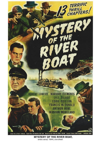 Poster DIN 4 numero 1117: Mystery of The River Boat, entire serial, 1944: Robert Lowery