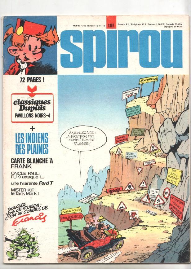 Revista Spirou num 1857: 15/11/73 - Classiques Dupuis pavillons noirs-4