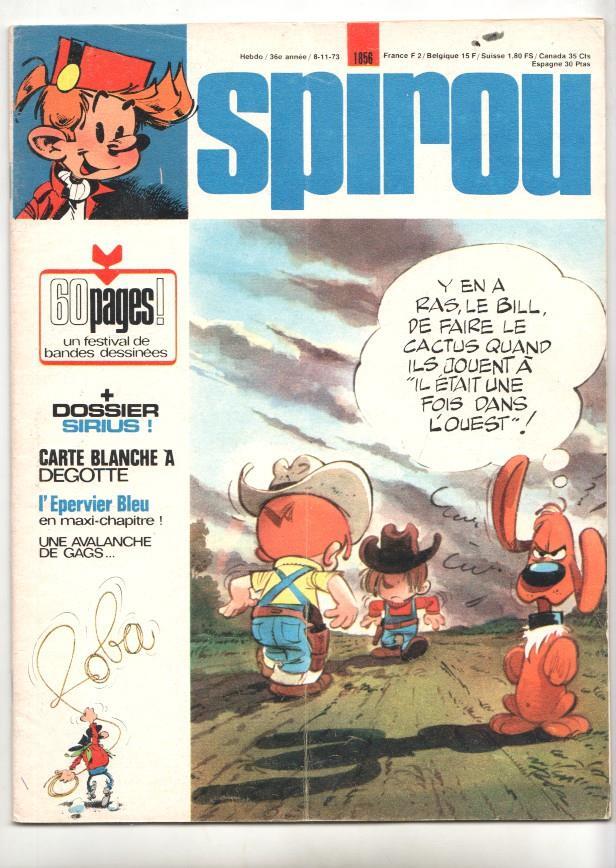 Revista Spirou num 1856: 8/11/73 - Dossier Spirou (supplément)