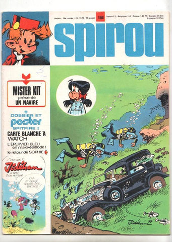 Revista Spirou num 1858: 22/11/73 - NO INCLUYE SUPLEMENTO/POSTER DE LAS PAGINAS CENTRALES