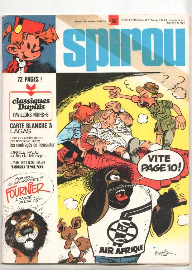 Revista Spirou num 1862: 13/12/73 - Classiques Dupuis pavillons noirs 6
