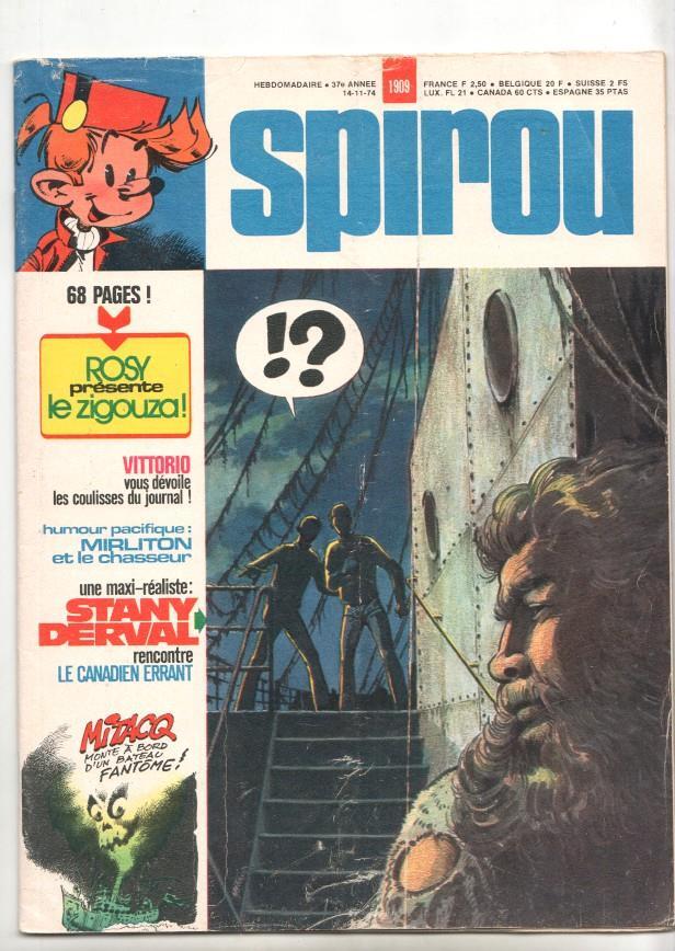 Revista Spirou num 1909: 14/11/74 - Rosy présente le zigouza