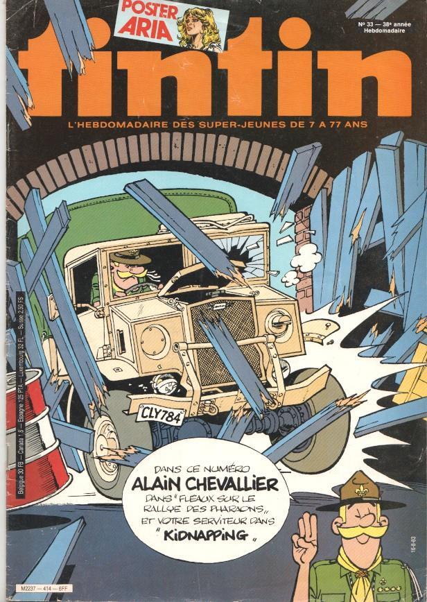 Revista Tintin num 33, año 38, 16/8/83: Clifton - Kidnapping. Poster Aria
