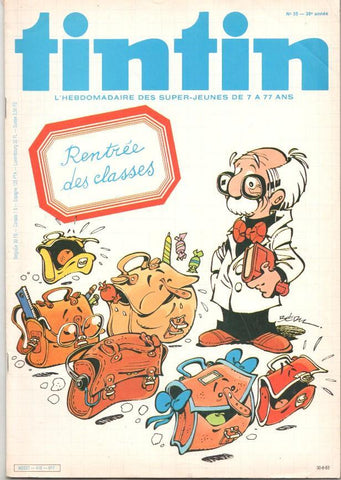 Revista Tintin num 35, año 38, 30/8/83: Retrée des classes