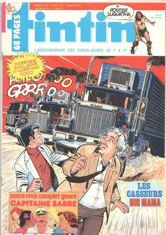 Revista Tintin num 47, año 38, 22/11/83: Poster Jugurtha. Interview de Harrison Ford