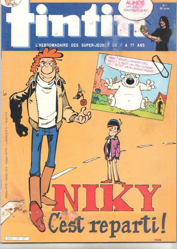 Revista Tintin num 07, año 39, 14/2/84: Niky C'est reparti