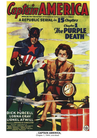 Poster DIN 4 numero 1047: Captain America (Capitan America), chapter 1, 1944: The Purple Death: Dick Purcell