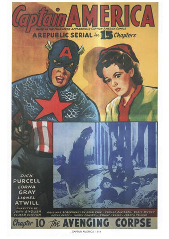 Poster DIN 4 numero 1048: Captain America, 1944: The Avenging corpse: Dick Purcell