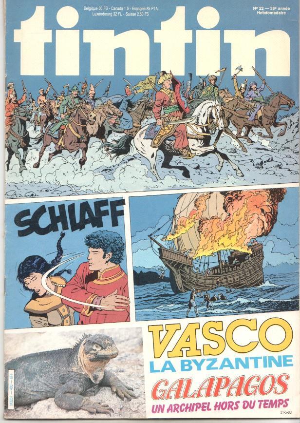 Revista Tintin num 22, año 38, 3/5/83: Vasco la Byzantine