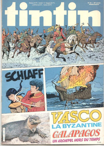 Revista Tintin num 22, año 38, 3/5/83: Vasco la Byzantine