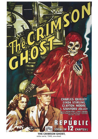 Poster DIN 4 numero 1124: The Crimson Ghost: entire serial, 1946: Charles Quigley