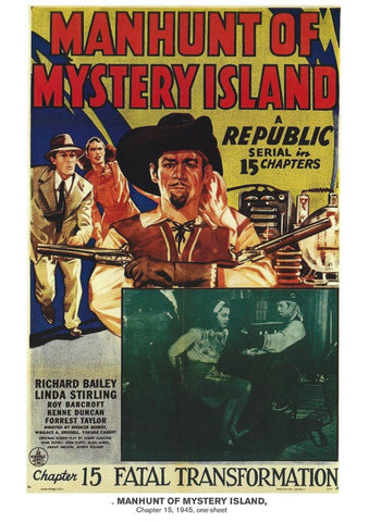 Poster DIN 4 numero 1128: Manhunt of Mystery Island: Fatal transformation, chapter 15, 1945: Richard Bailey