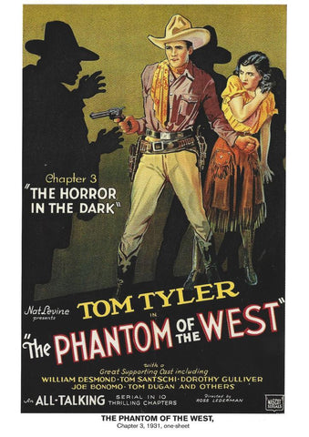 Poster DIN 4 numero 1132: The Phantom of the West:The Horror in The Dark, chapter 3, 1931: Tom Tyler