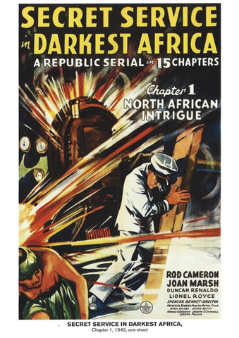 Poster DIN 4 numero 1138: Secret Service ind Darkest Africa: North African intrigue, chapter 1, 1943: Rod Cameron