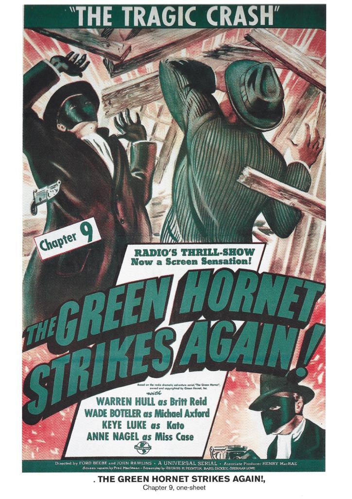 Poster DIN 4 numero 1141: The Green Hornet Strikes Again, chapter 9, one sheet: Warren Hull 