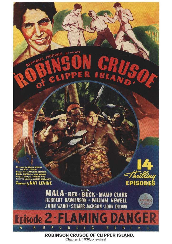 Poster DIN 4 numero 1146: Robinson Crusoe of Clipper Island: Flaming Danger: chapter 2, 1936: Mala-Rex-Buck