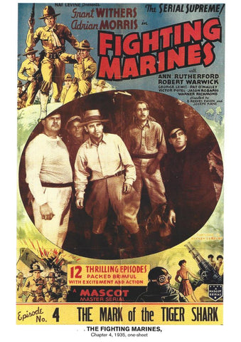 Poster DIN 4 numero 1152: The Fighting Marines: The Mark of the Tiger Shark, chapter 4,l 1935: Grant Withers